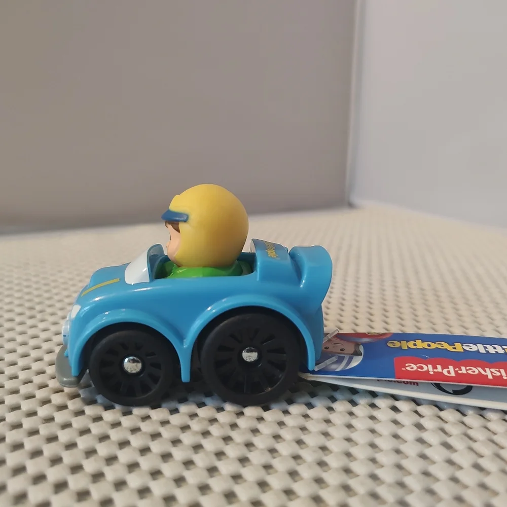 Little People Wheelies Rally Car Blue NWT 2012 Mattel Fisher Price